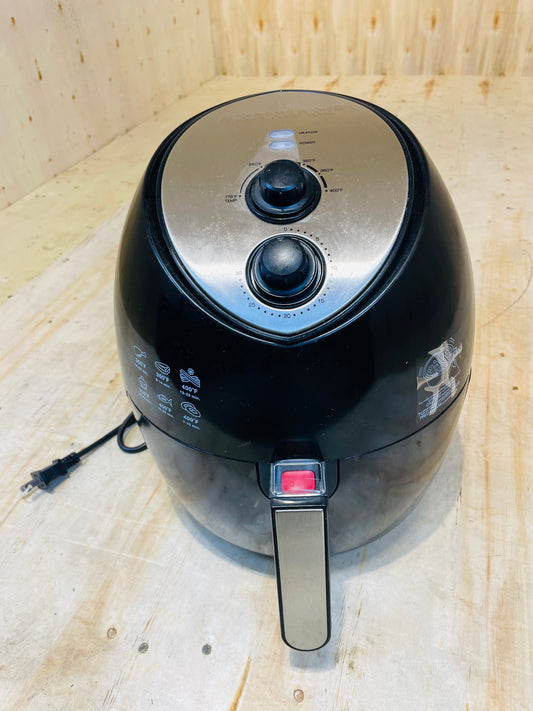 Analog Dial Air Fryer with Temperature & Timer Controls