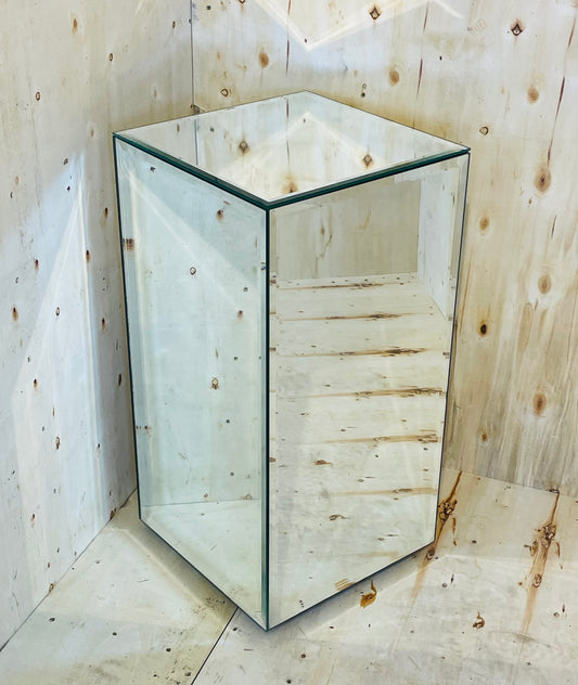 Modern Glass Pedestal Side Table / Display Stand