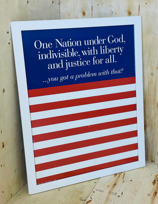 Framed Patriotic Wall Art – “One Nation Under God”