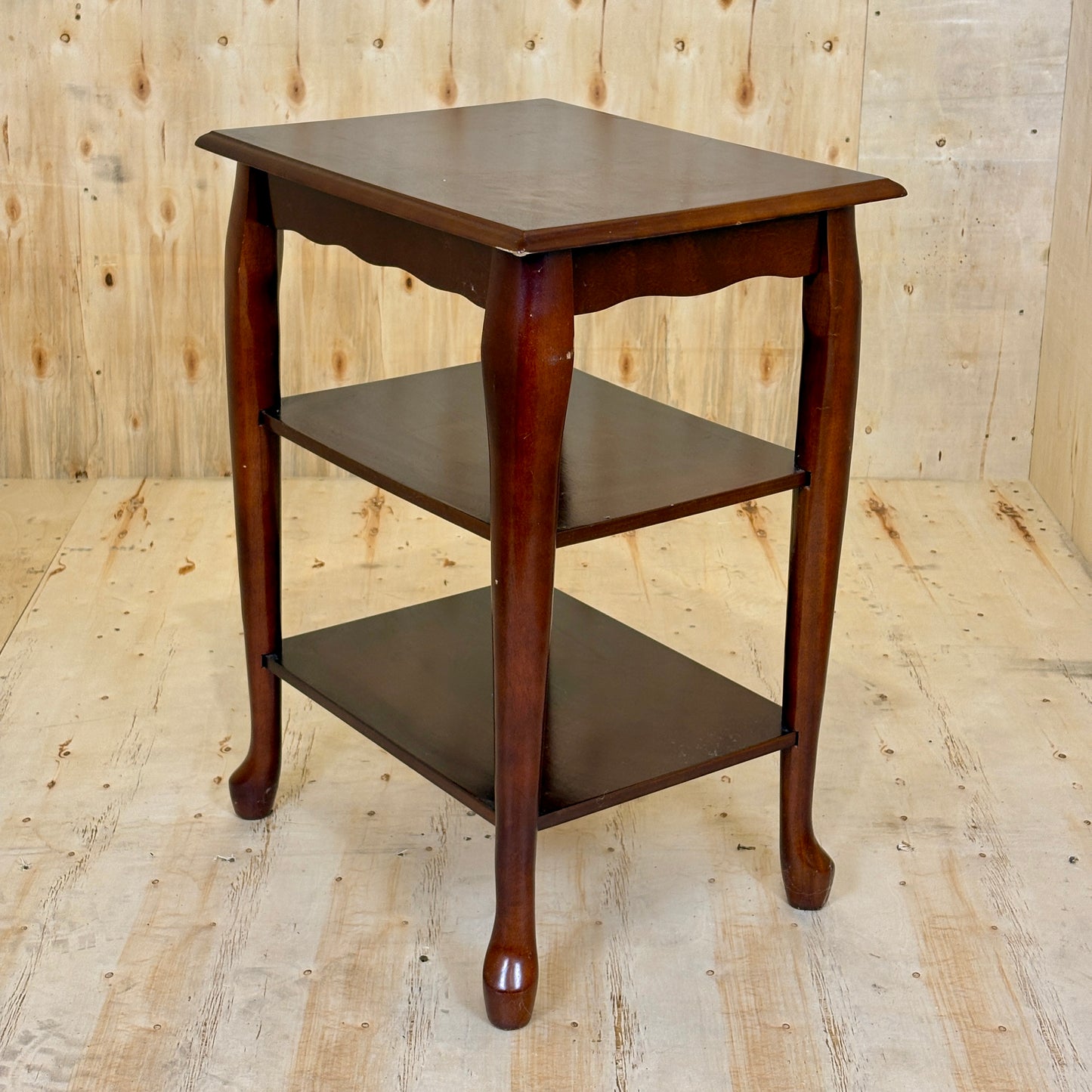 Solid Wood Two-Tier Nightstands