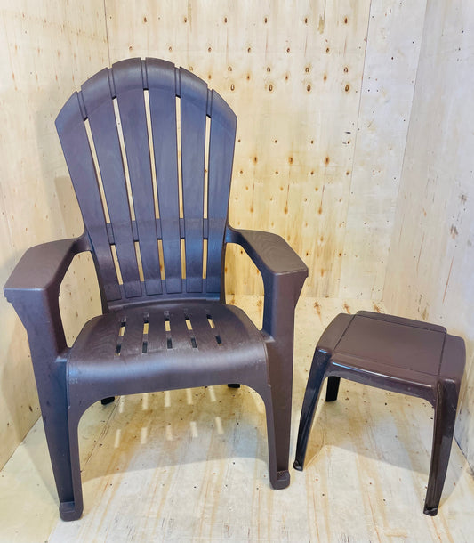 Outdoor Plastic Chair and Matching Table